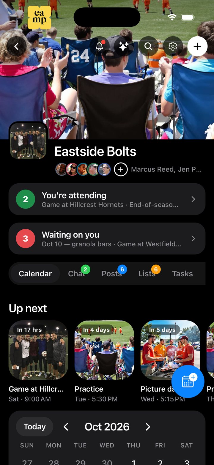Eastside Bolts in Camp: the team’s banner, its parents, what you’re going to and what’s waiting on you